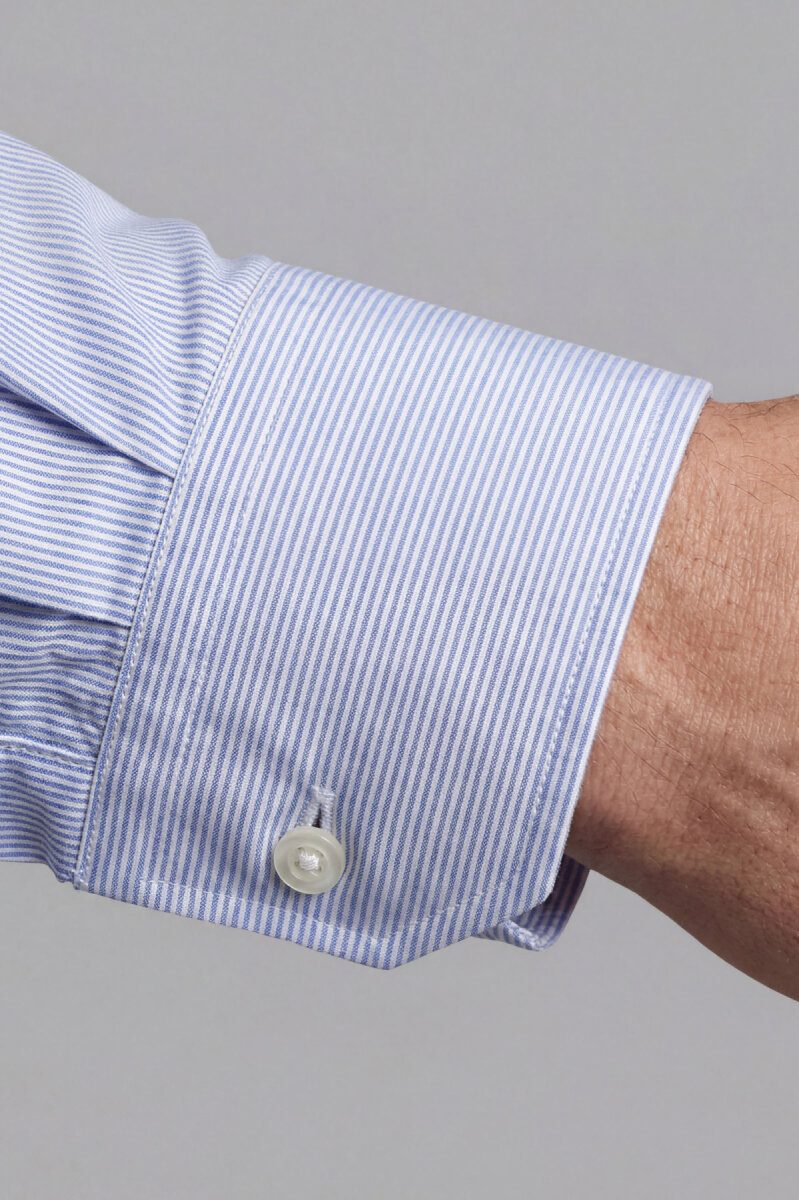 Regular Fit Uzun Kollu Erkek Cepsiz Lacivert Gömlek - 5