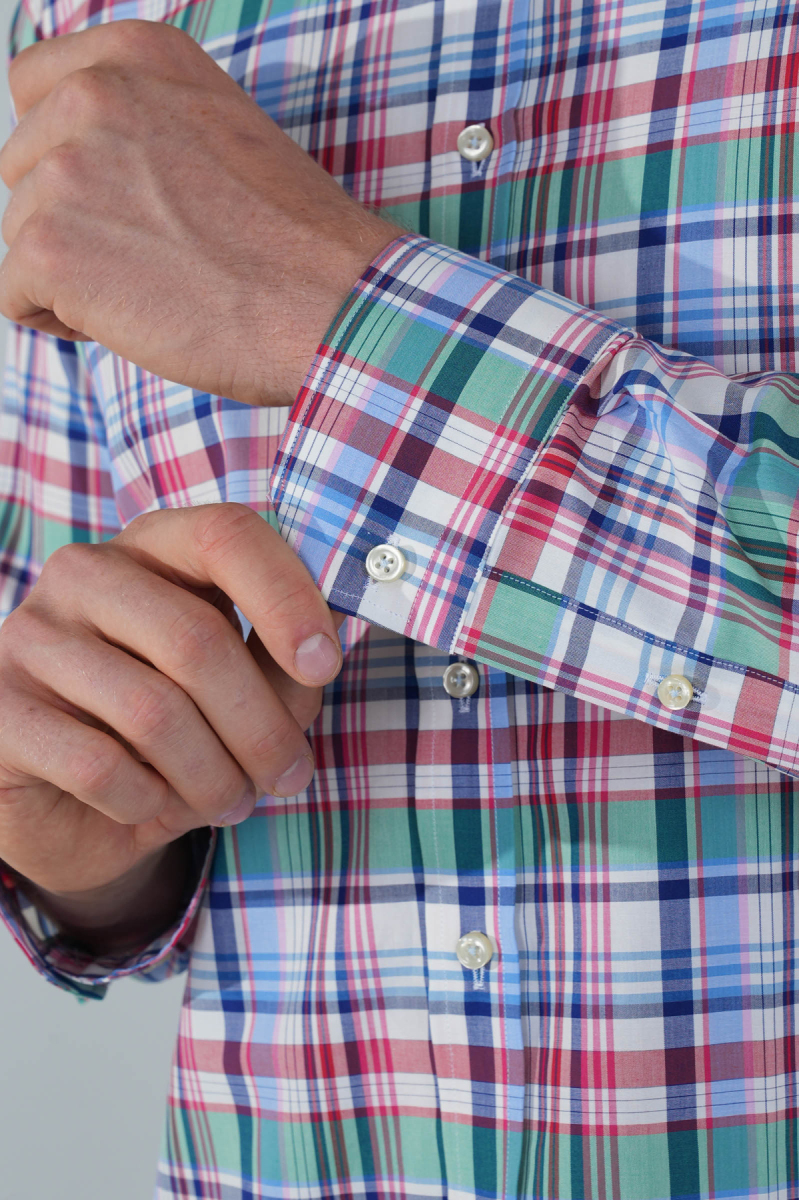 Regular Fit Uzun Kollu Pamuk Kırmızı Erkek Gömlek - 4