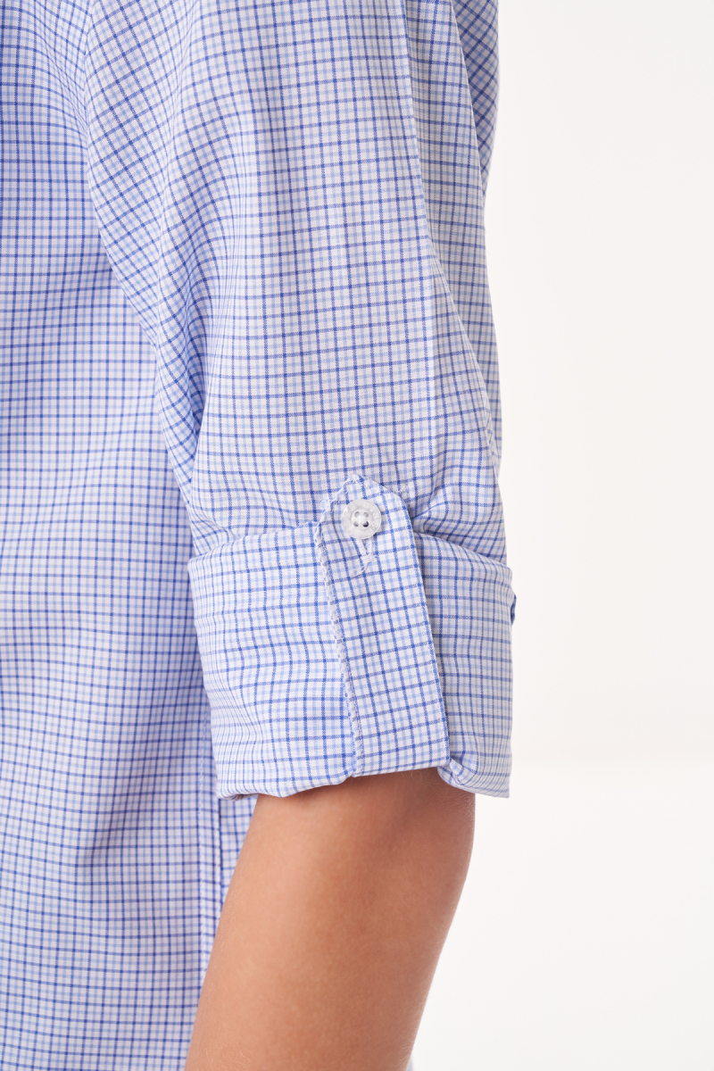 Regular Fit Yaka Düğmeli Lacivert Çocuk Erkek Gömlek - 6