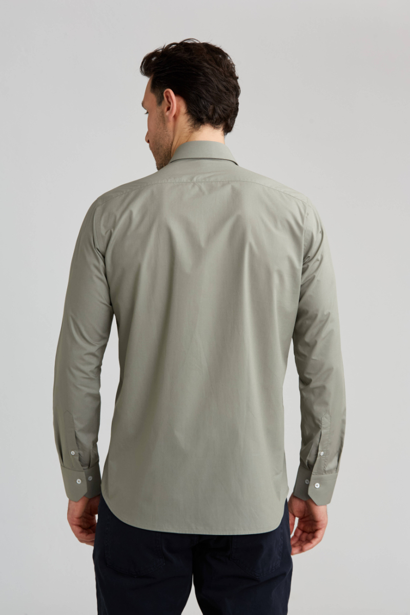 Regular Fit Green Classic Men's Shirt - 2