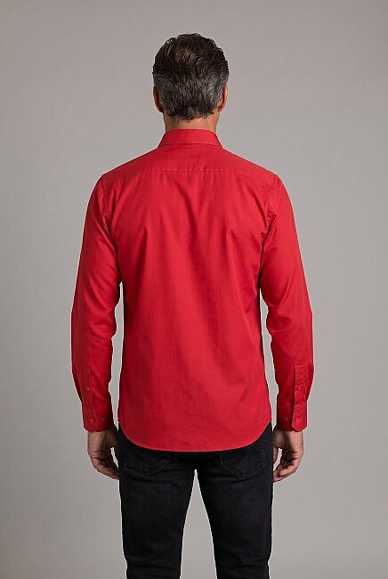 Kırmızı Regular Fit Pamuk Yılbaşı Gömlek - 2