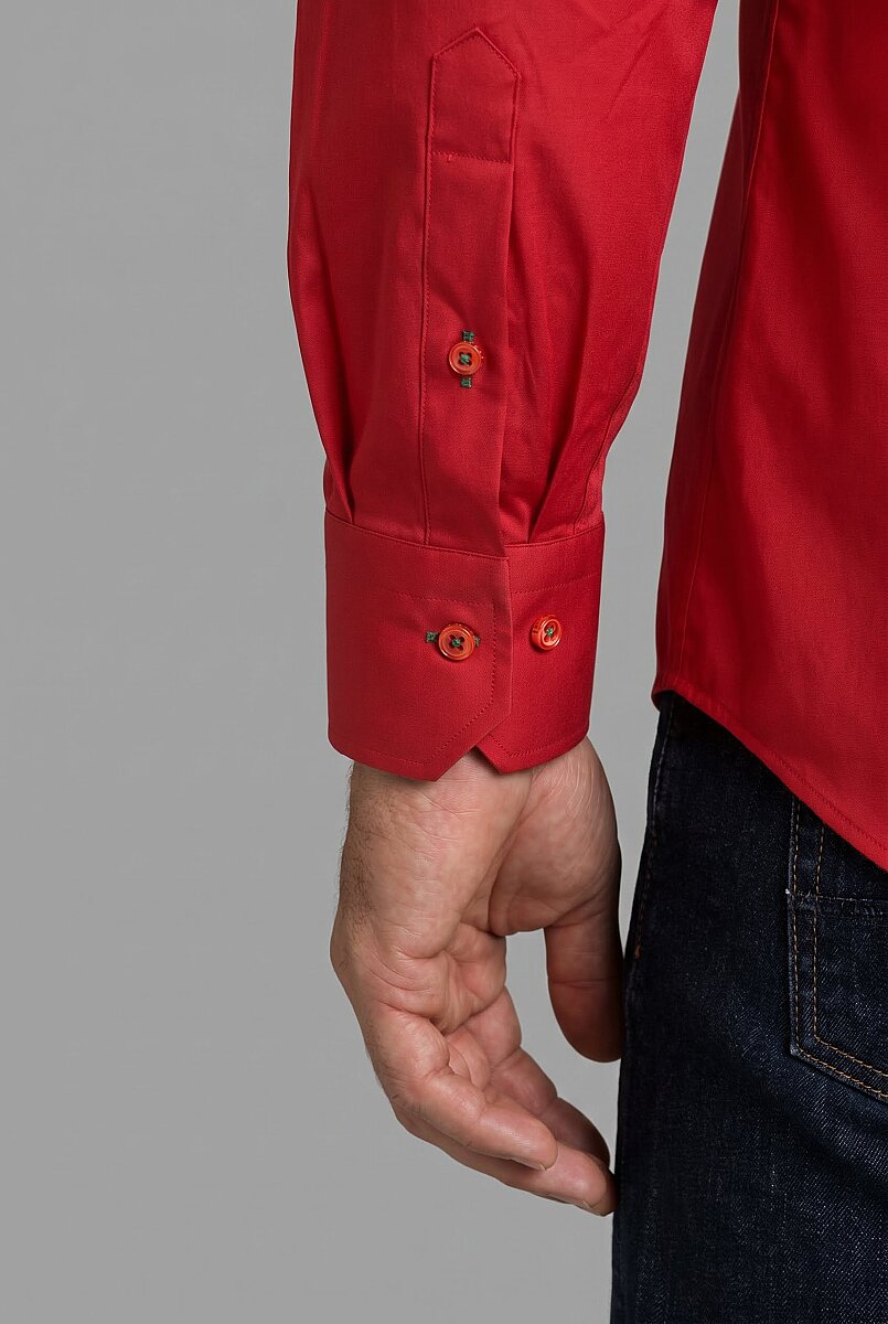 Kırmızı Regular Fit Pamuk Yılbaşı Gömlek - 4