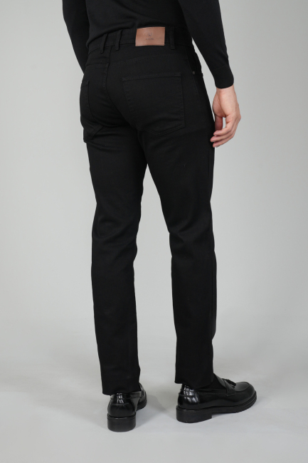 Siyah Denim Pamuklu 5 Cepli Erkek Pantolon (1)