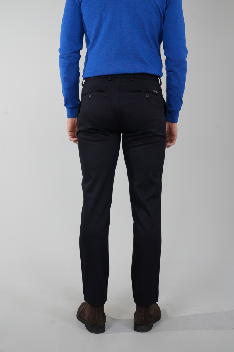 Siyah Doğal Pamuk Lastikli Jagger Pantolon - 2