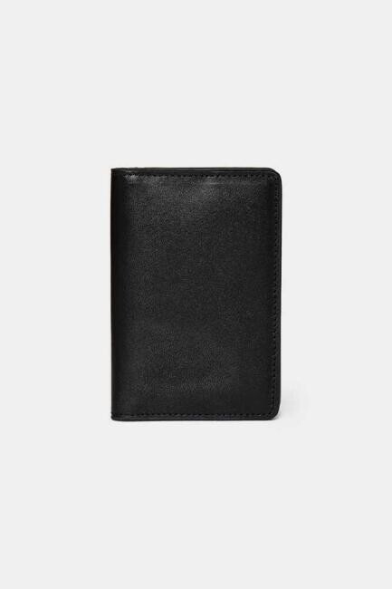 Siyah Düz Analin Deri Erkek Kartvizit - 2