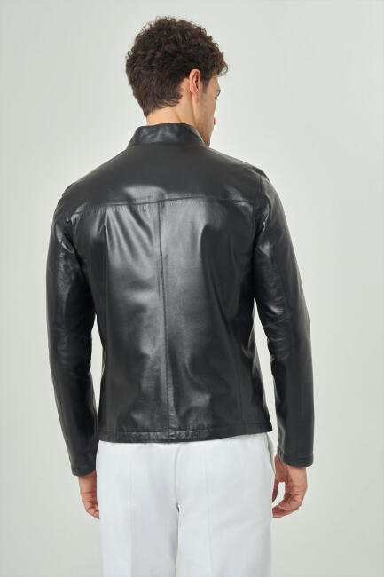 Siyah Erkek Deri Mont (1)