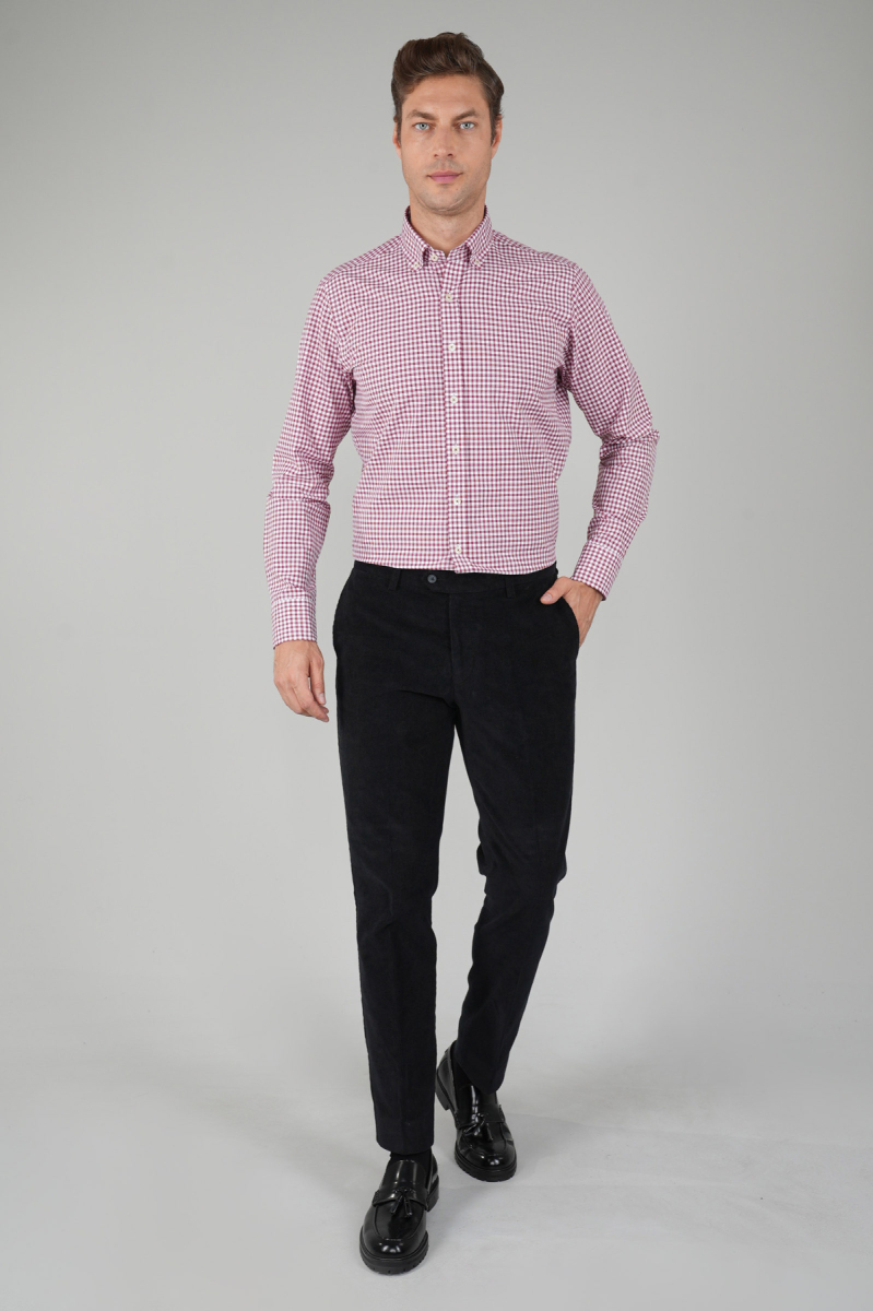 Siyah Kadife 4 Cepli Spor Erkek Pantolon - 3