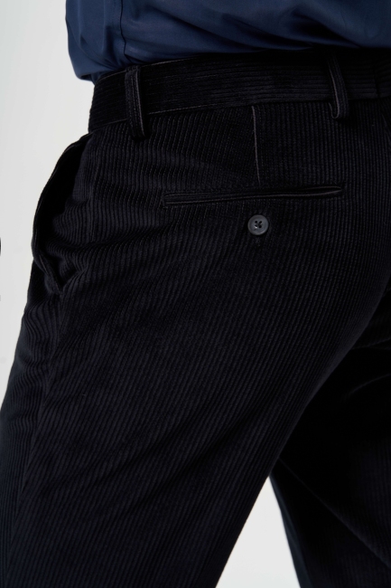 Siyah Kadife Spor Erkek Pantolon - 3