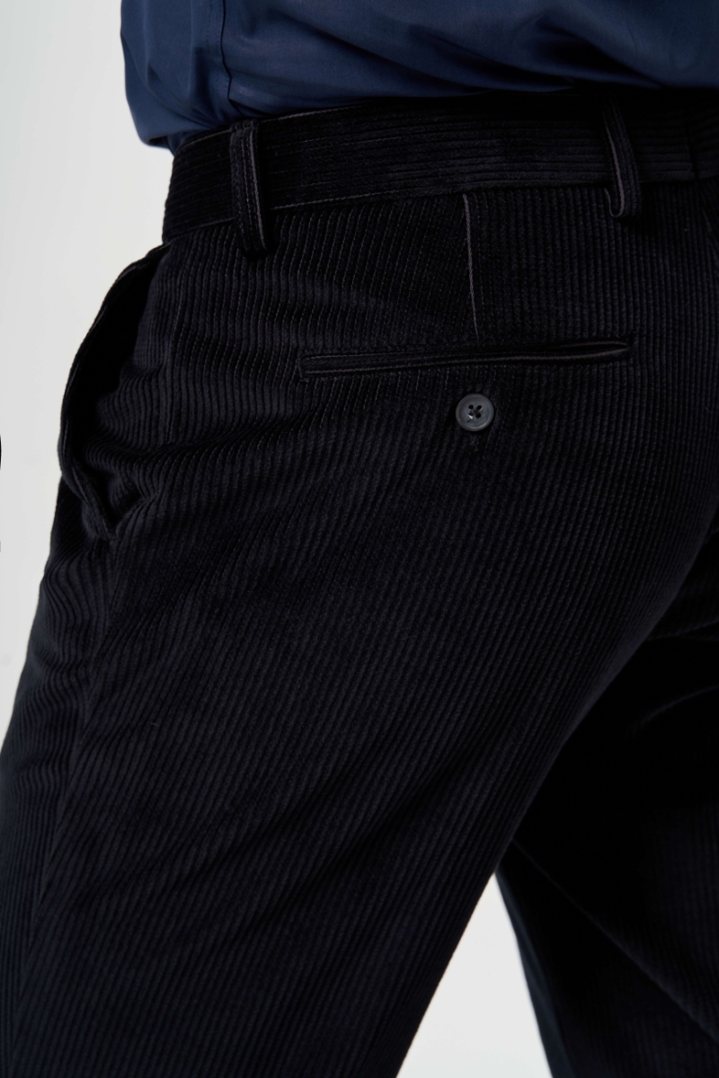 Siyah Kadife Spor Erkek Pantolon - 3