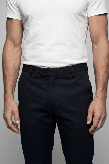 Siyah Pamuk 4 Cepli Pilesiz Erkek Pantolon