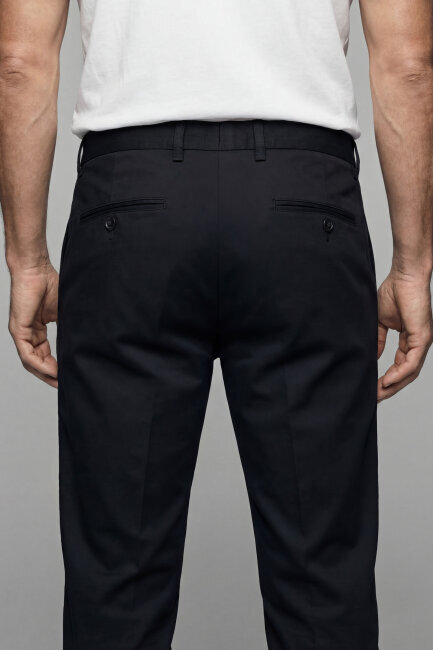 Siyah Pamuk 4 Cepli Pilesiz Erkek Pantolon (1)