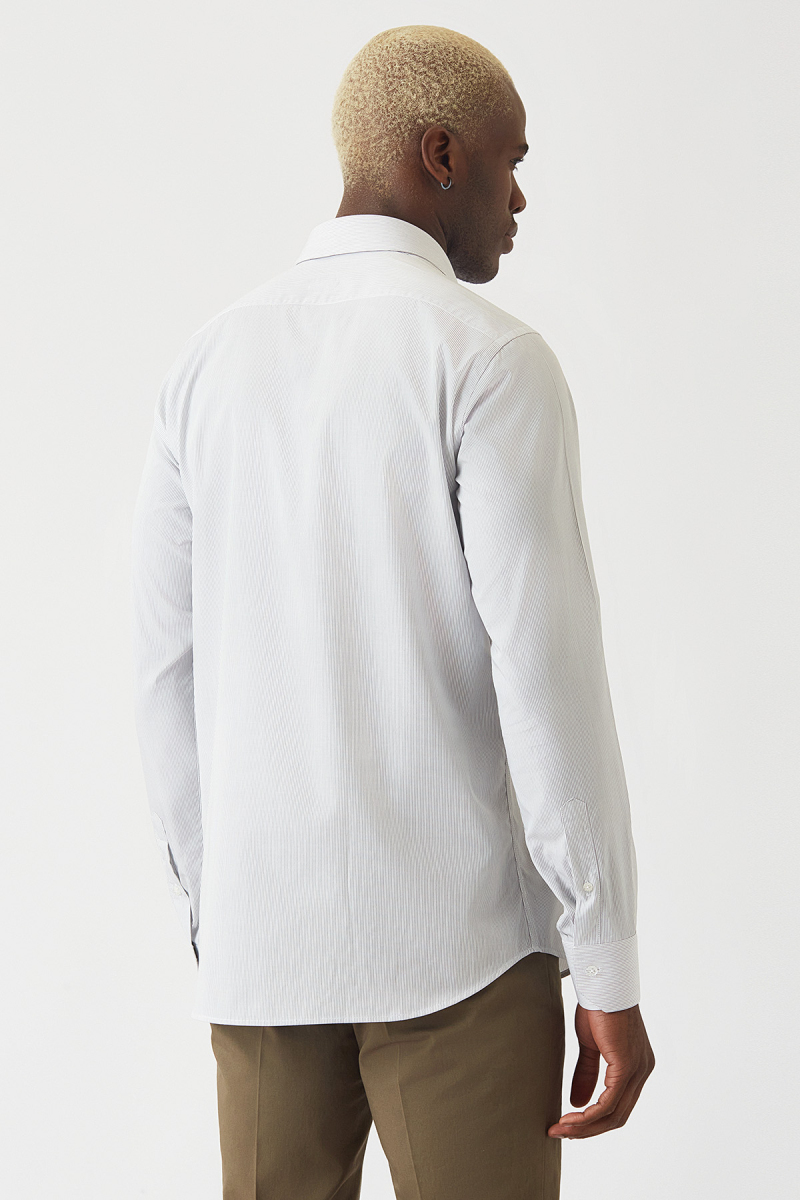 Siyah Pamuk Klasik Regular Fit Erkek Gömlek - 2