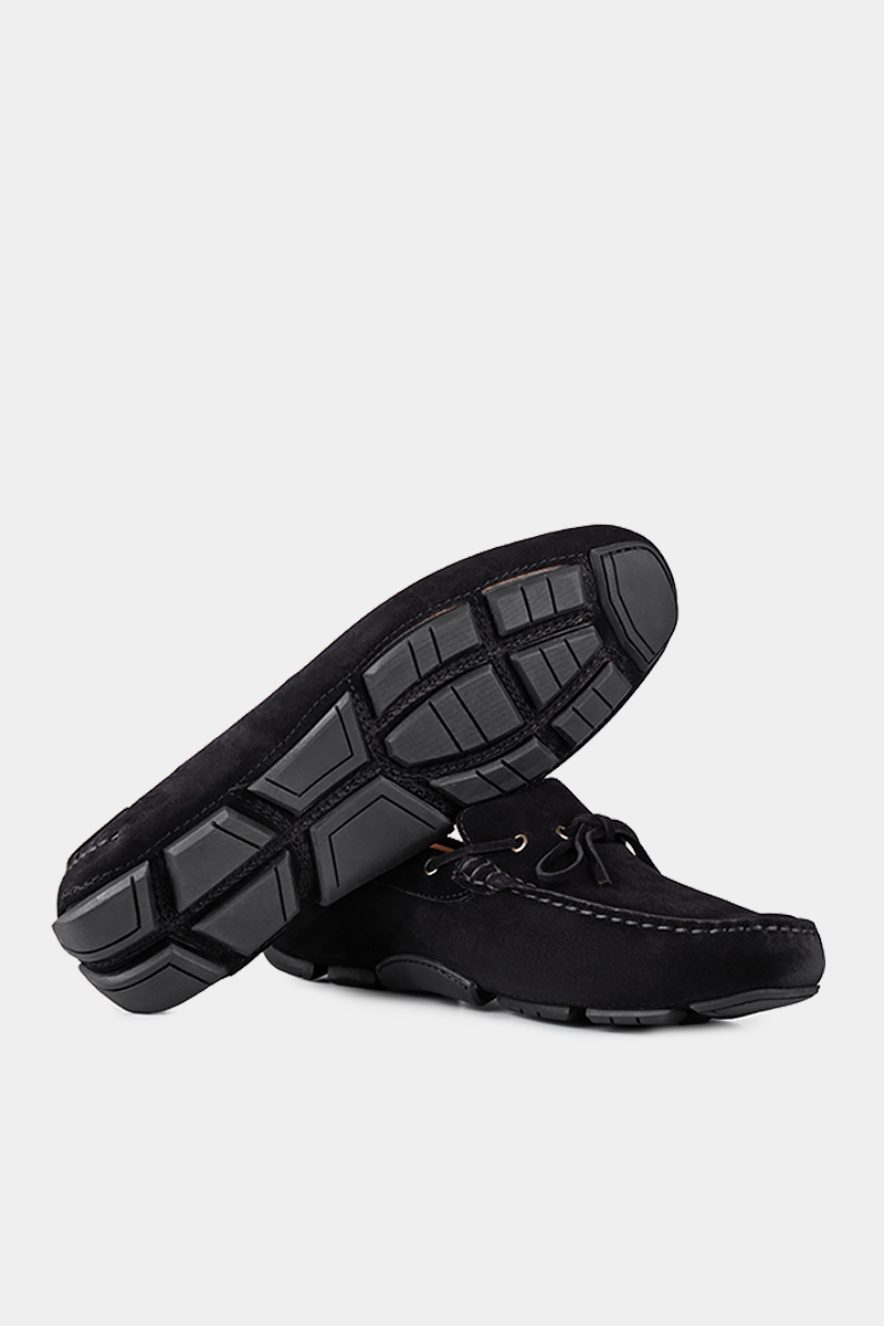 Siyah Süet Loafer Erkek Ayakkabı - 4