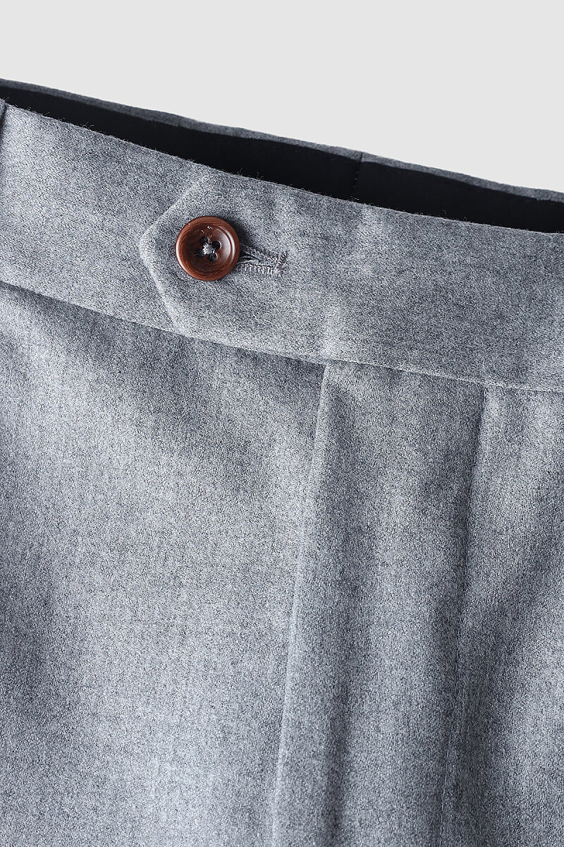 Gri Çift Pileli Erkek Klasik Pantolon - 3