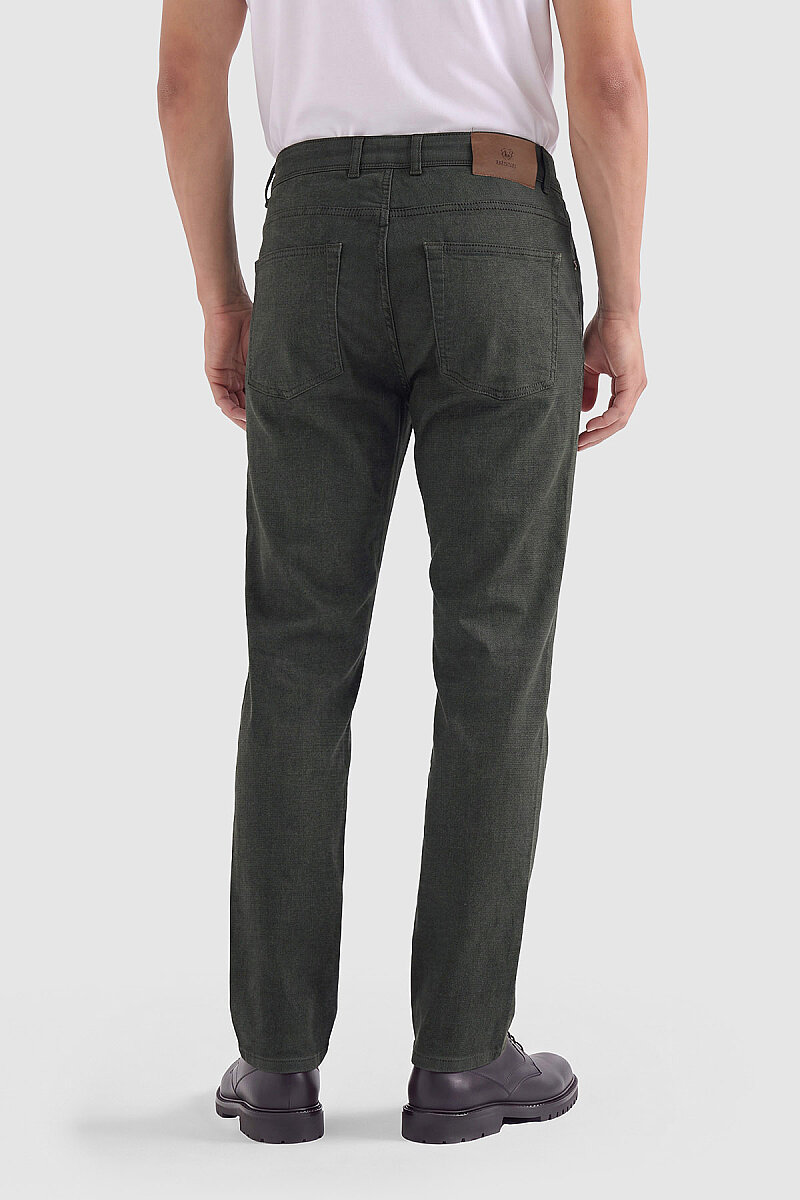 Haki Dokulu 5 Cep Erkek Pantolon (1)