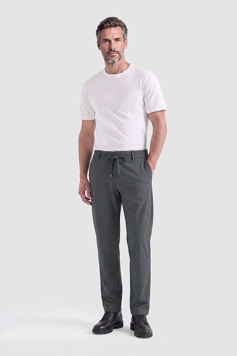 Yeşil Bağcıklı Rahat Kesim Erkek Pantolon - 5