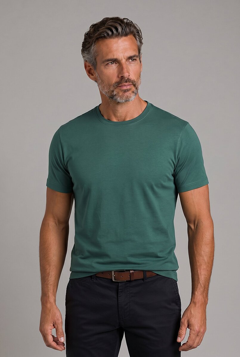 Yeşil  Bi̇si̇klet Yaka T-shirt