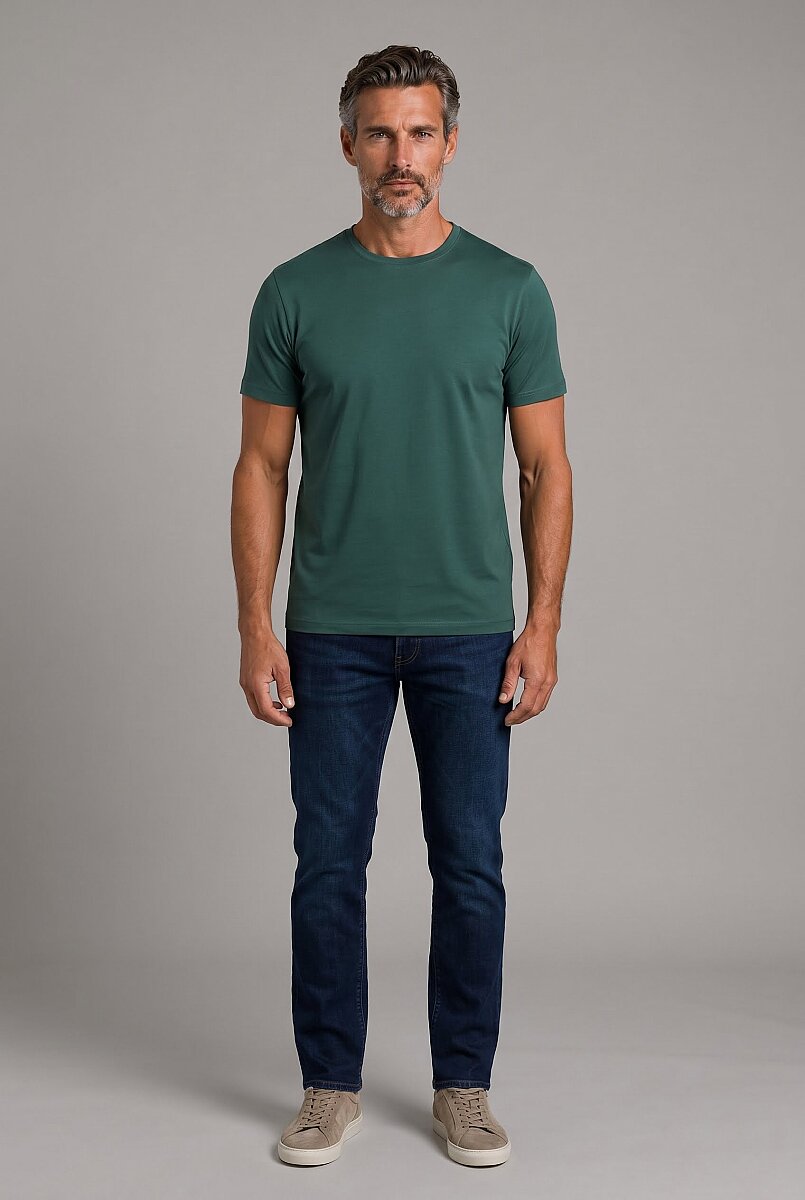Yeşil  Bi̇si̇klet Yaka T-shirt - 5