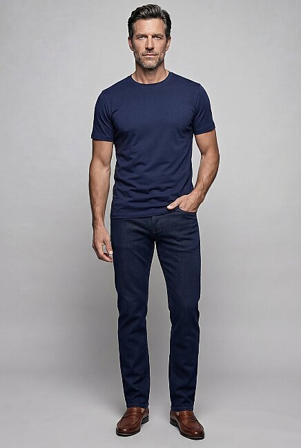 Lacivert  Bi̇si̇klet Yaka T-shirt (0)