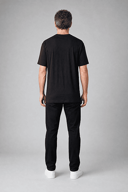 Si̇yah Studio Bi̇si̇klet Yaka T-shirt (1)