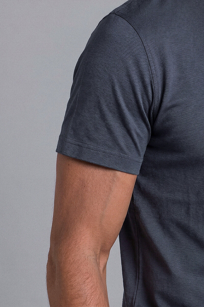 Antrasıt Studio Gömlek Yaka Düğmeli̇ T-shirt - 4
