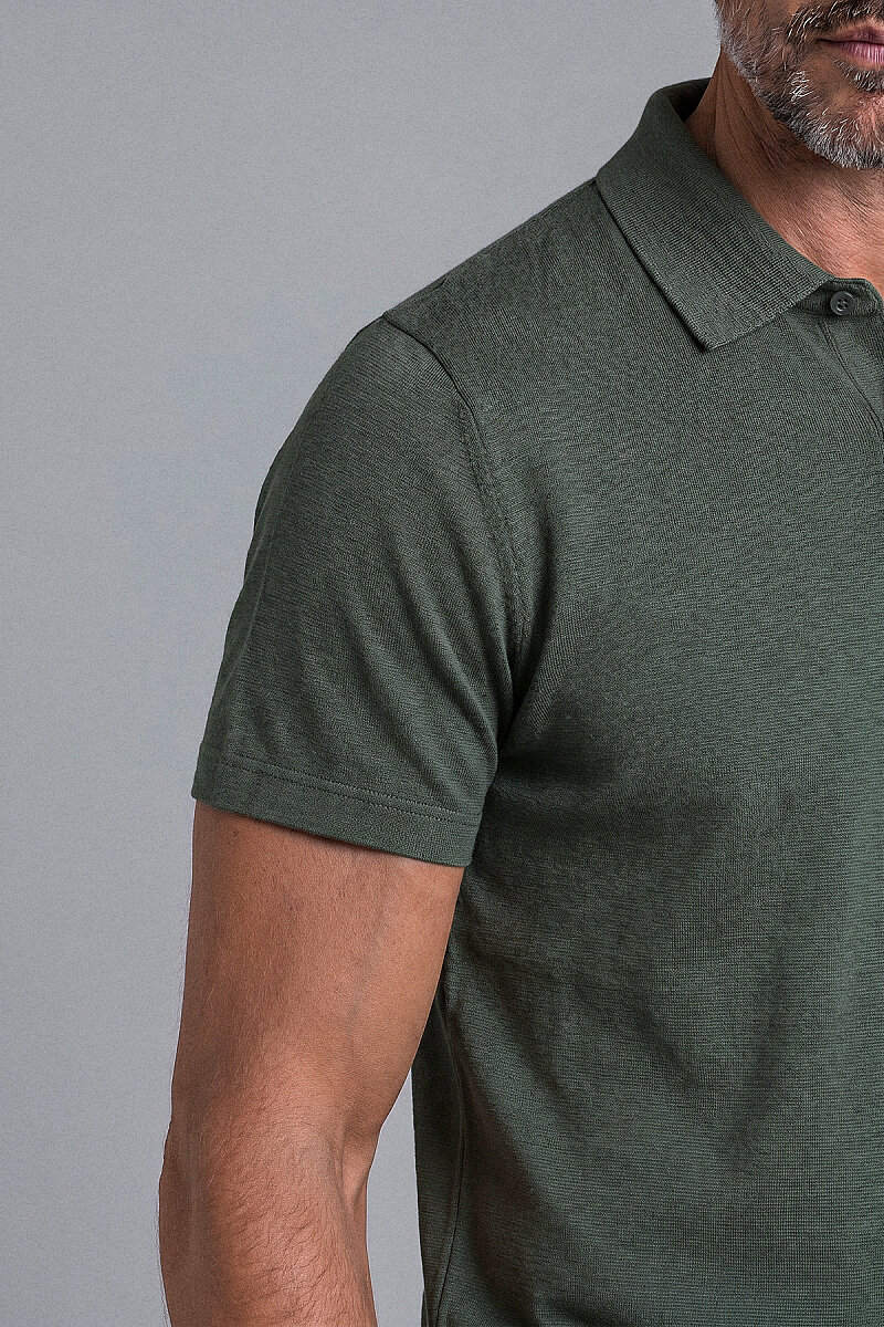 Haki Studio Gömlek Yaka Düğmeli̇ Tshirt - 4