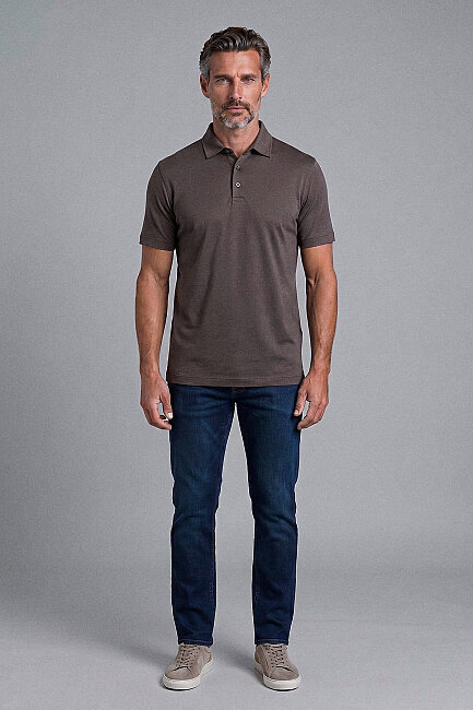 Kahve Studio Gömlek Yaka Düğmeli̇ Tshirt (4)