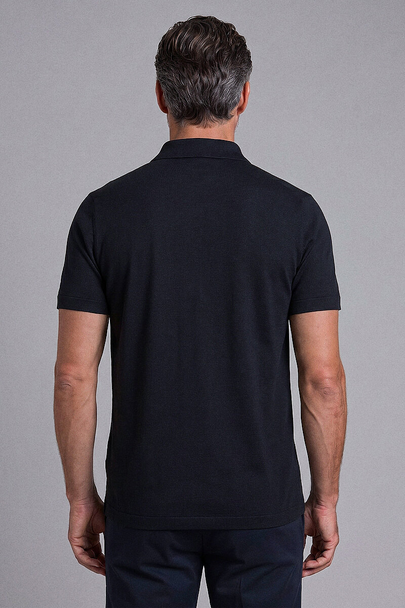 Siyah Studio Gömlek Yaka Düğmeli̇ Tshirt - 2
