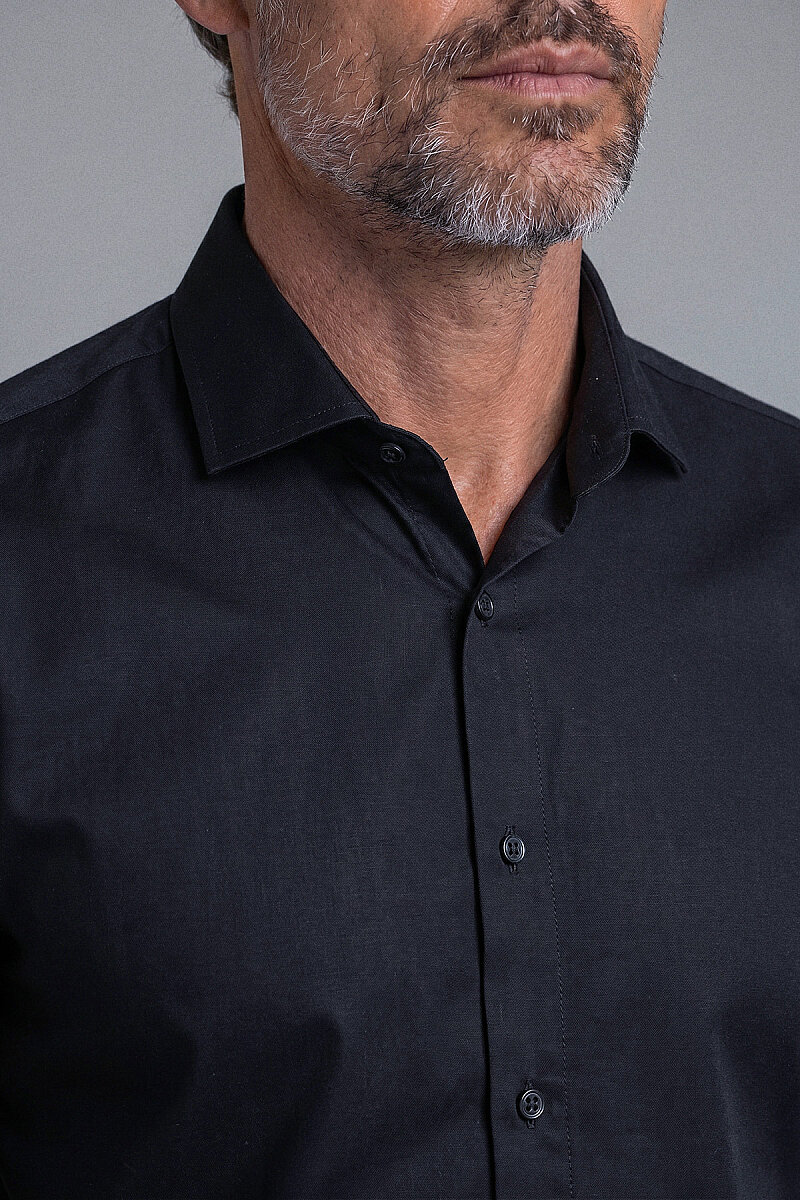 Siyah Düğmeli Studio Gömlek - 3