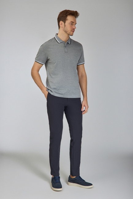 Supima Gömlek Yaka Cool Touch Haki Erkek T-Shirt (1)