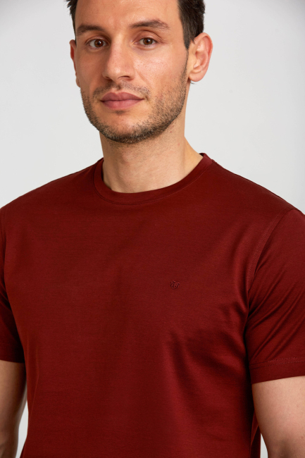 Süprem Kumaş O Yaka Bakır Erkek T-Shirt - 3