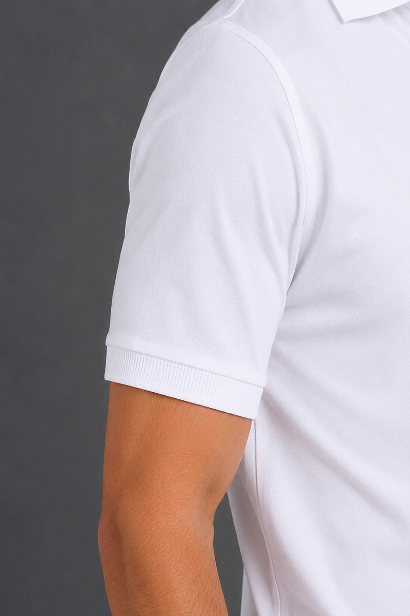 Beyaz Jakarli Kaleci̇ Yaka T-shirt - 4