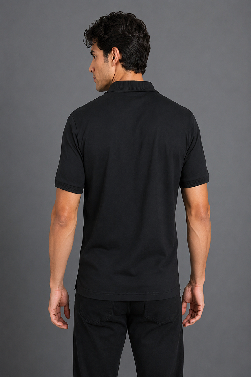 Si̇yah Jakarli Kaleci̇ Yaka Tshirt  (1)