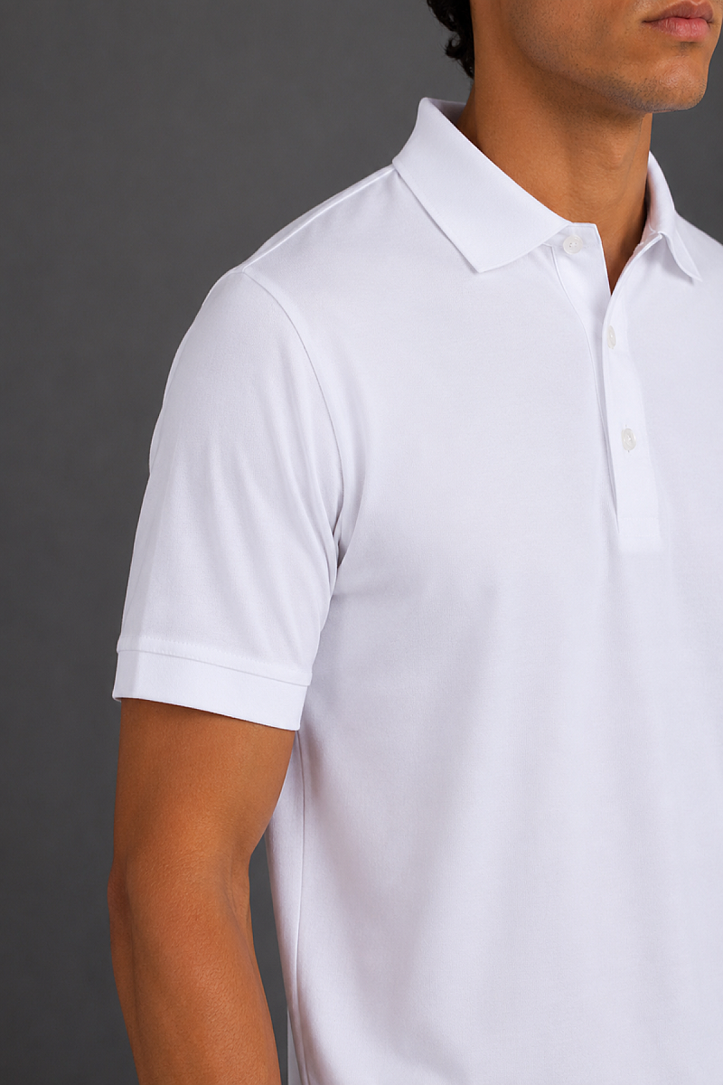 Beyaz Polo Yaka T-shirt - 3