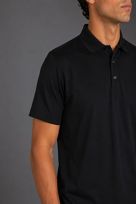 Siyah Polo Yaka T-shirt (2)