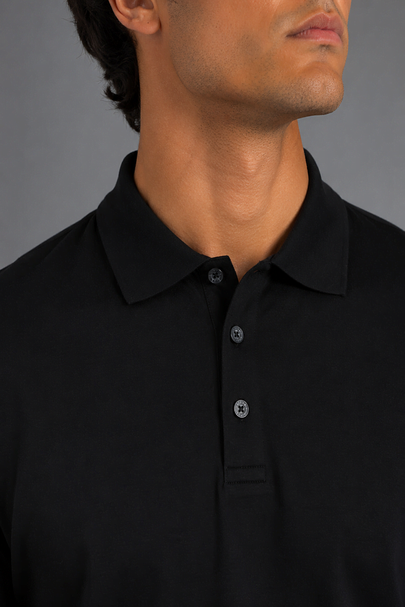 Siyah Polo Yaka T-shirt - 4