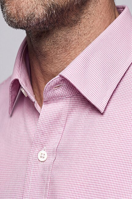 Pembe Regular Fit Cepsiz Uzun İtalyan Kaya Gömlek - 3
