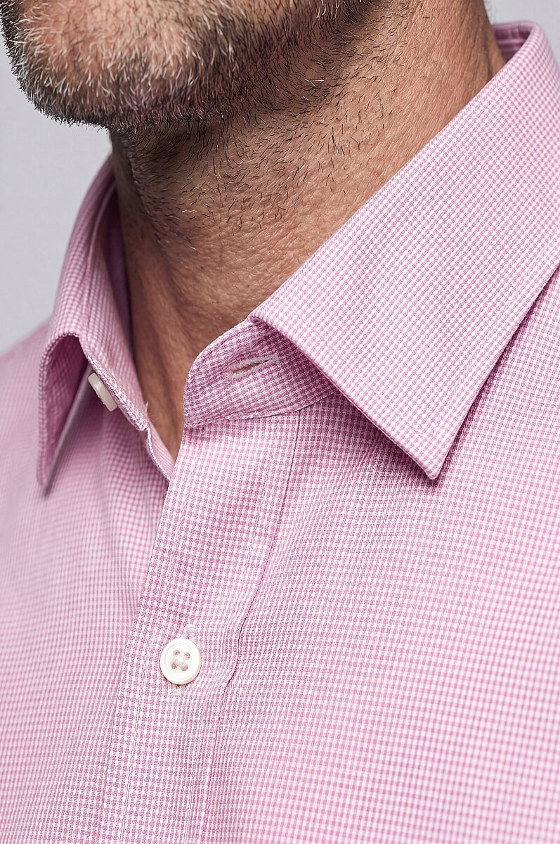 Pembe Regular Fit Cepsiz Uzun İtalyan Kaya Gömlek - 3