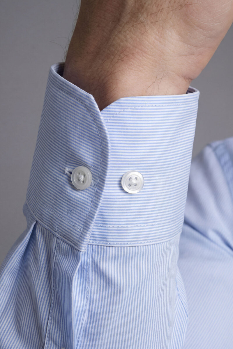 UZUN KOL İTALYAN YAKA CEPSİZ Mavi - 4