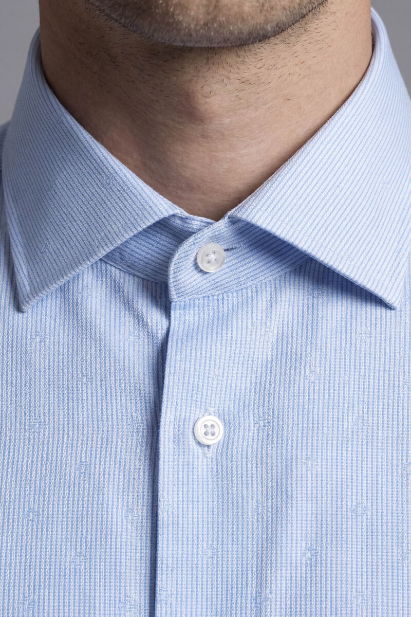 UZUN KOL İTALYAN YAKA CEPSİZ Mavi - 3