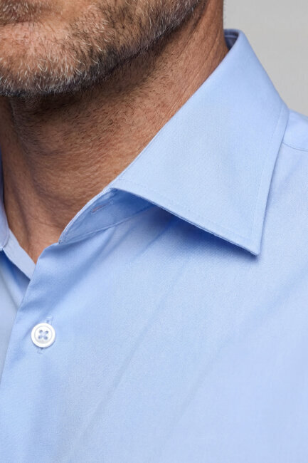 Uzun Kol Klasik B Yaka Cepsiz Açık Mavi - 3