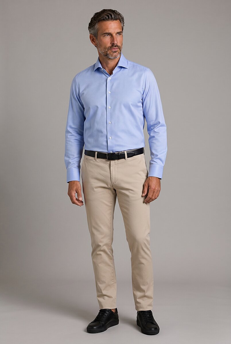 Mavi Regular Fit Cepsiz Klasik Uzun İtalyan Yaka Gömlek - 5