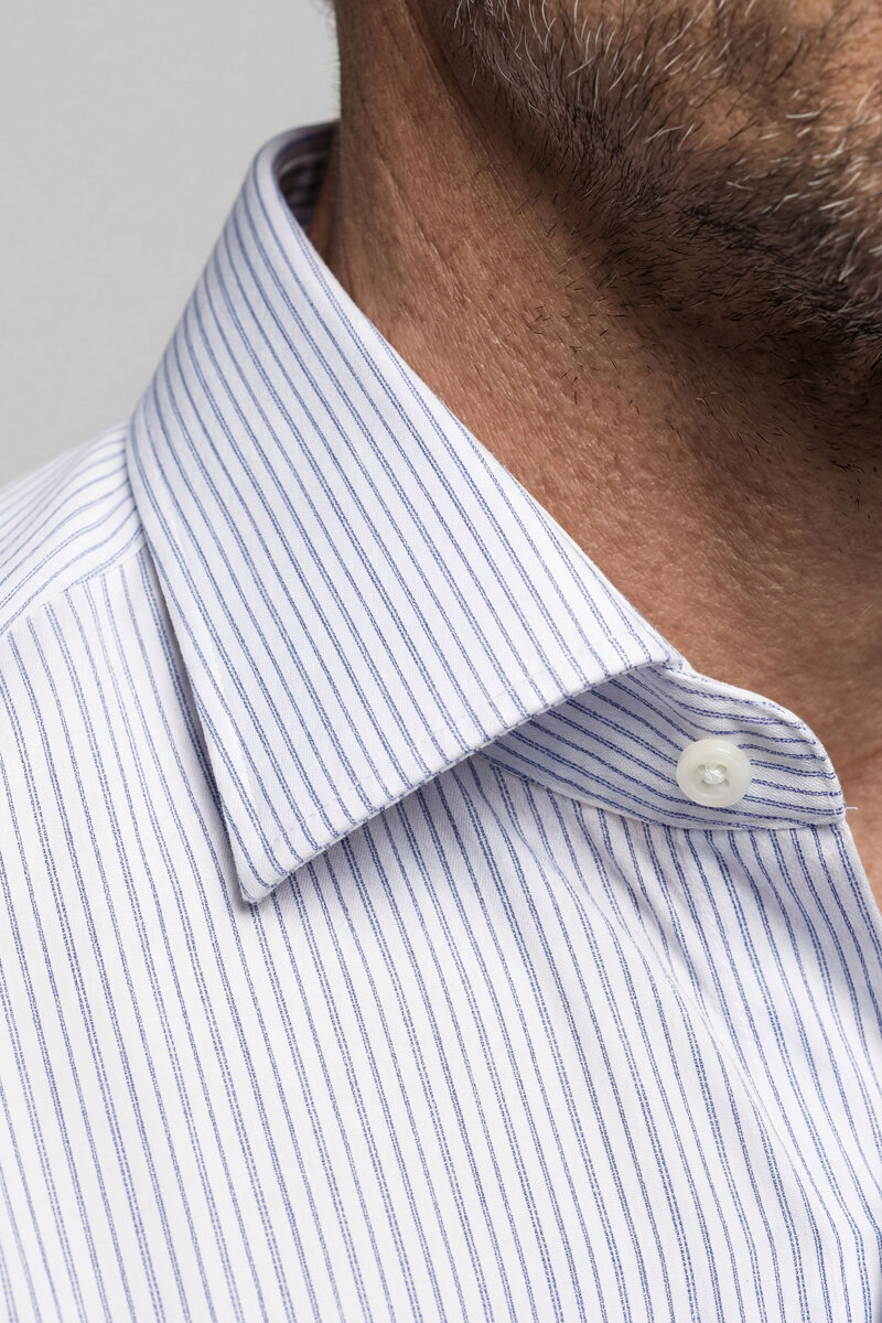 Uzun Kollu Regular Fit Klasik B Yaka Tek Cep Erkek Gri Gömlek - 4