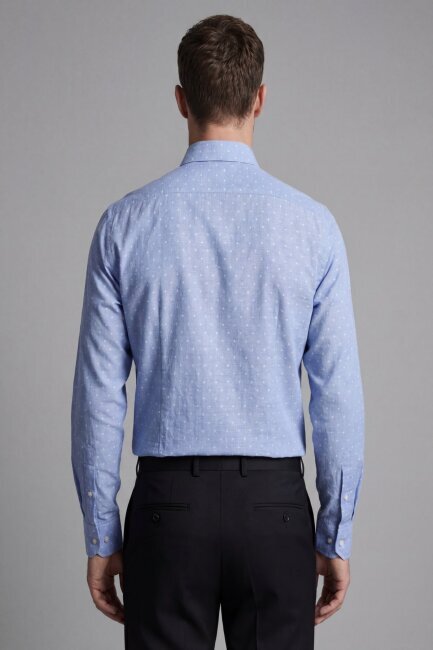 Bisse Studio Erkek Regular Fit Uzun Kollu Mavi Cepsiz Gömlek - 2