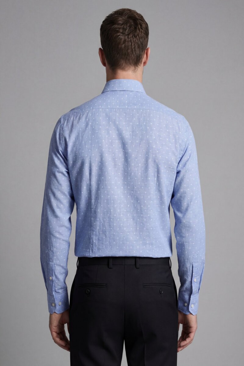 Bisse Studio Erkek Regular Fit Uzun Kollu Mavi Cepsiz Gömlek - 2