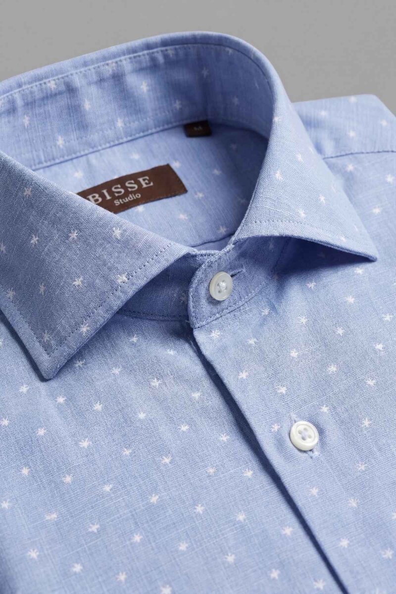 Bisse Studio Erkek Regular Fit Uzun Kollu Mavi Cepsiz Gömlek - 6