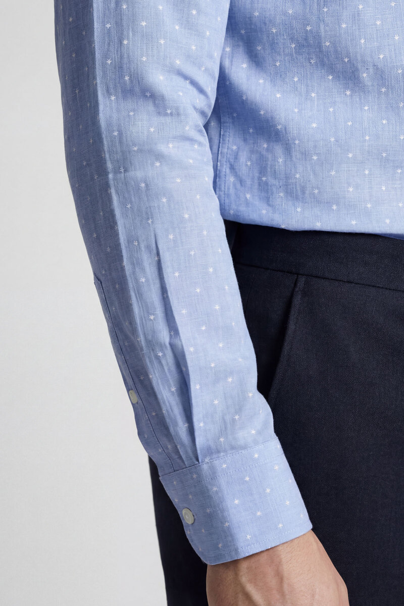 Bisse Studio Erkek Regular Fit Uzun Kollu Mavi Cepsiz Gömlek - 3