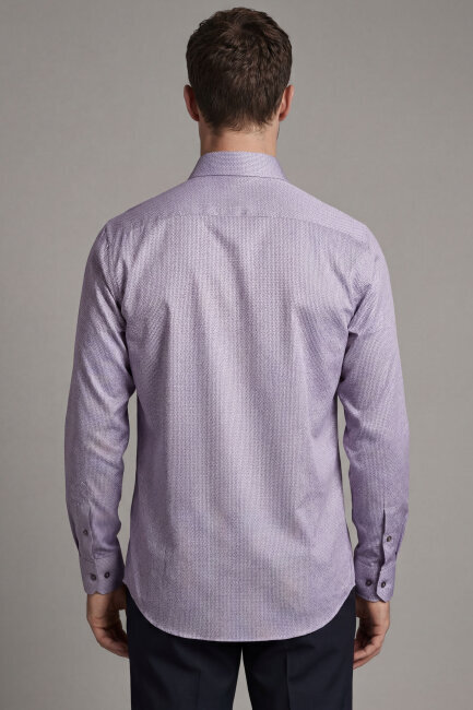 Regular Fit Uzun Kol Paşa Klasik Cepsiz Pamuk Bordo Erkek Gömlek (1)