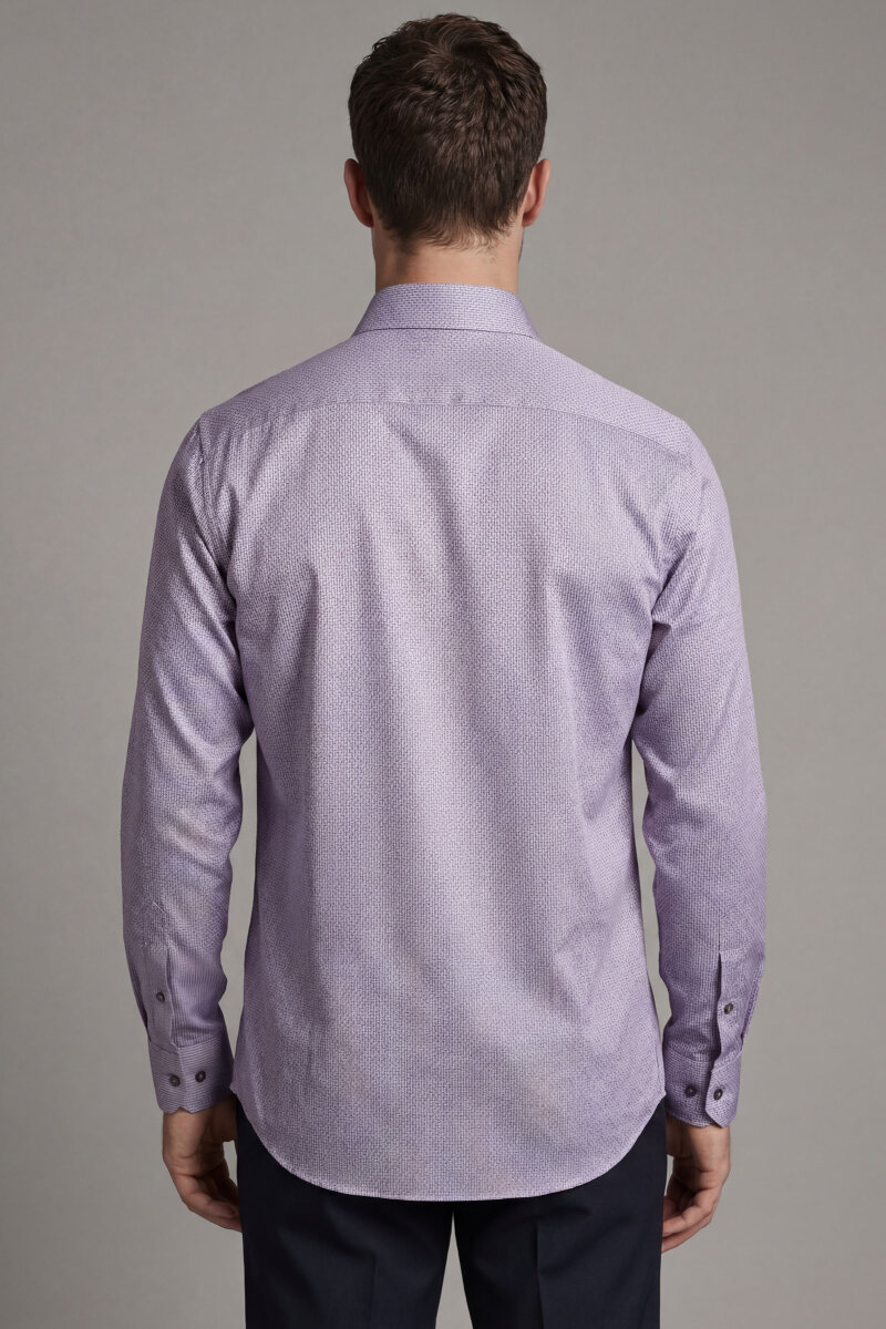 Regular Fit Uzun Kol Paşa Klasik Cepsiz Pamuk Bordo Erkek Gömlek - 2