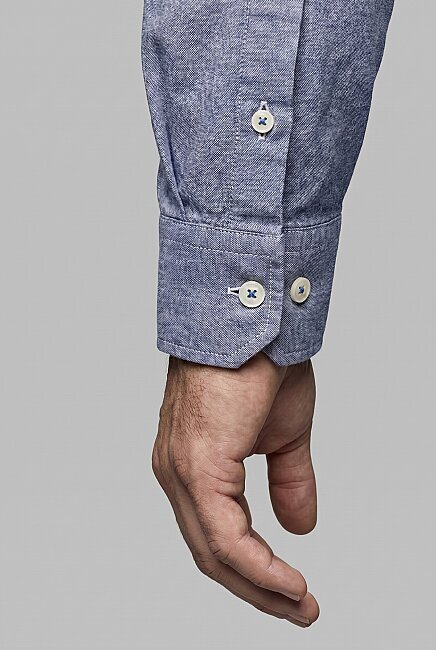 İndigo Regular Fit Cepsiz Uzun Yaka Gömlek - 4